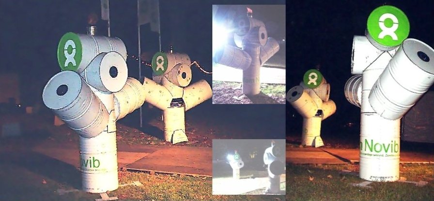big sound sculptures for OxfamNovib made by Marcel Kaars